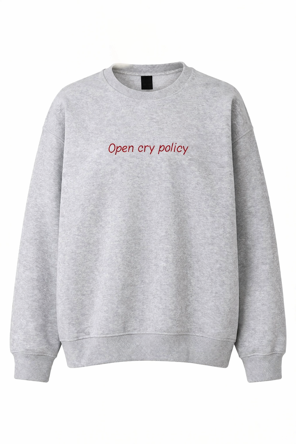 Trui met 'Open Cry Policy'