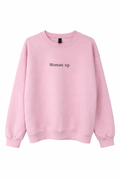 Roze Sweater 'Woman up'